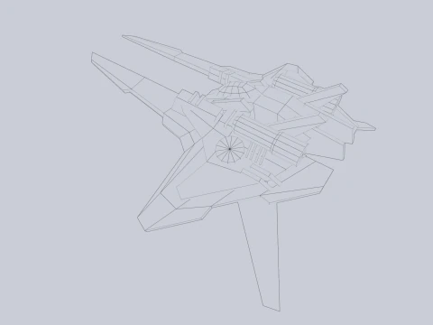 Low poly spacecraft 3D Model