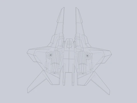 Low poly spacecraft 3D Model