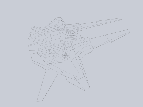Low poly spacecraft 3D मॉडल