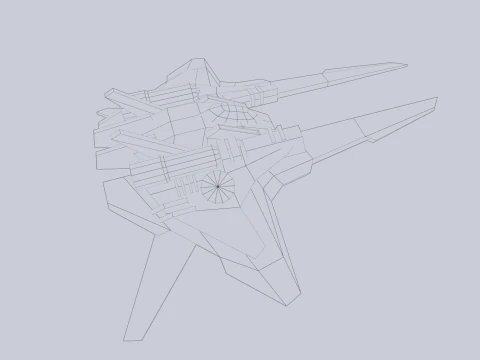 Low poly spacecraft 3D Model