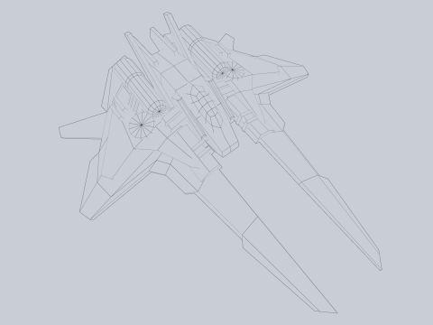 Low poly spacecraft 3D मॉडल