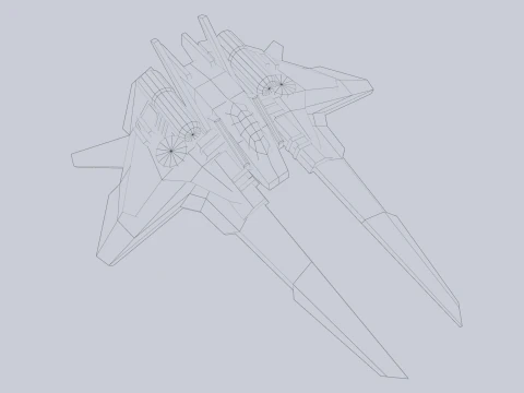 Low poly spacecraft 3D Model