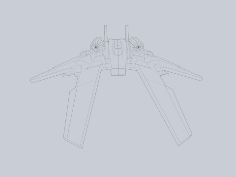 Low poly spacecraft 3D मॉडल