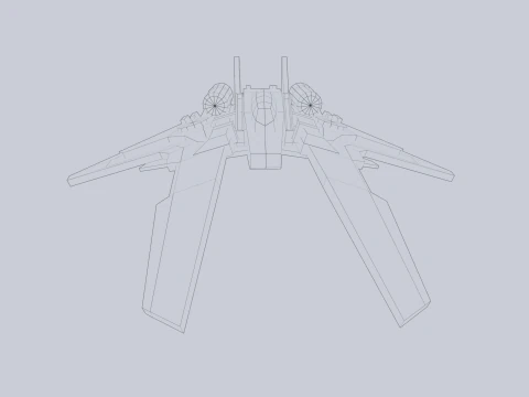 Low poly spacecraft 3D Model