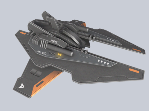 Low poly spacecraft 3D Model