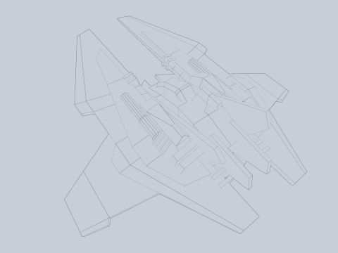 Low poly spacecraft 3D Model