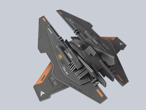 Low poly spacecraft 3D Model
