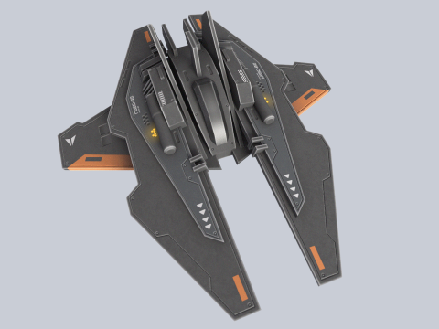 Low poly spacecraft 3D Model