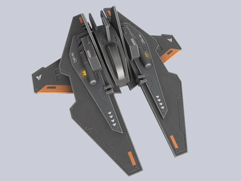 Veicolo spaziale a basso poli Modello 3D