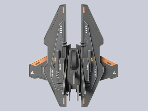 Veicolo spaziale a basso poli Modello 3D