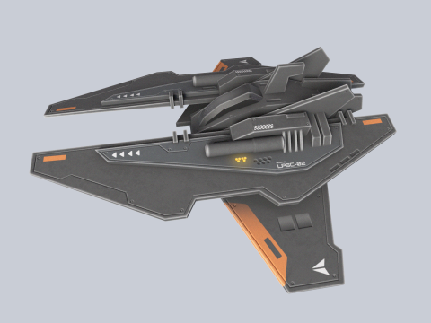 Low poly spacecraft 3D Model
