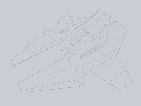 Low poly spacecraft 3D Model