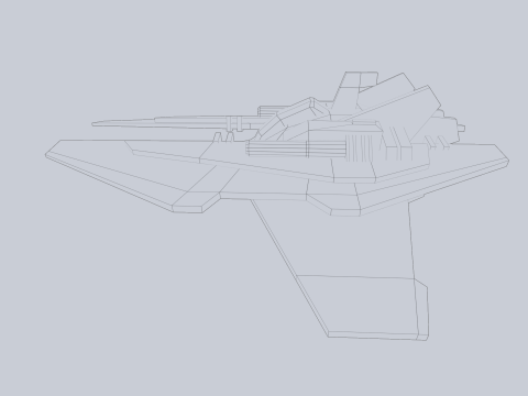 Low poly spacecraft 3D Model