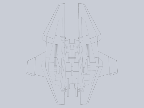 Low poly spacecraft 3D Model