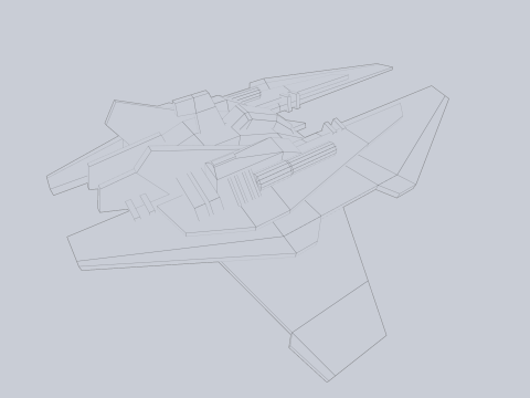 Low poly spacecraft 3D Model