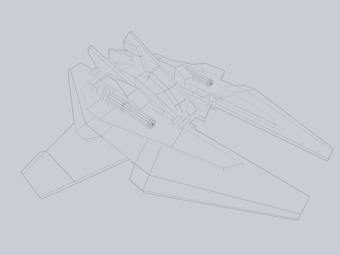Low poly spacecraft 3D Model