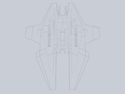 Low poly spacecraft 3D Model