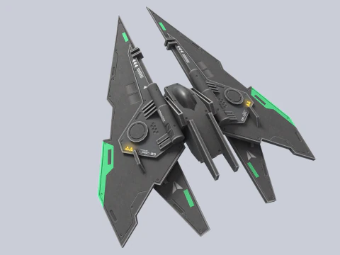 Low poly spacecraft 3D Model