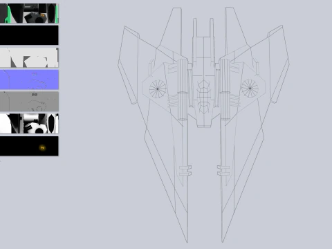 Low poly spacecraft 3D Model