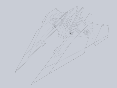 Low poly spacecraft Modelo 3D