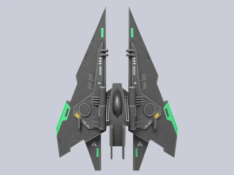 Low poly spacecraft 3D Model
