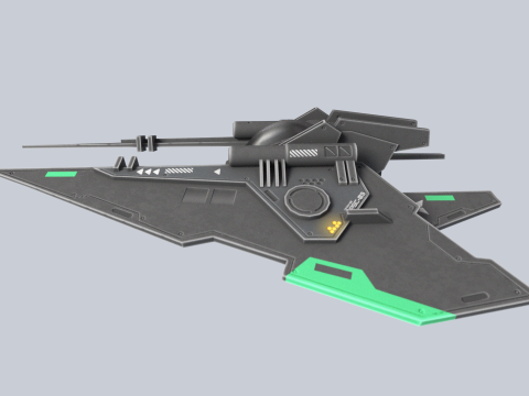 Low poly spacecraft Modelo 3D