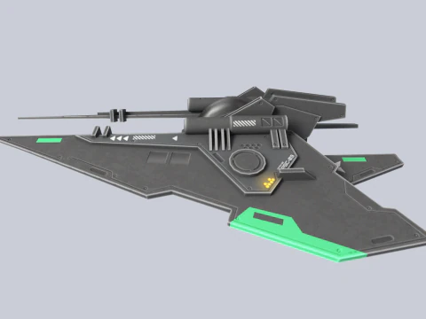 Low poly spacecraft 3D Model
