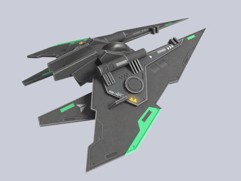 Low poly spacecraft 3D Model