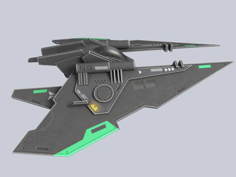 Low poly spacecraft 3D Model