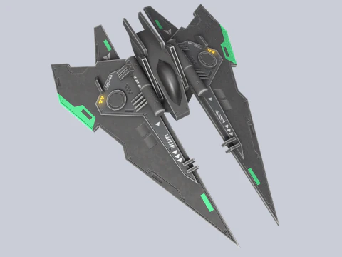 Low poly spacecraft 3D Model