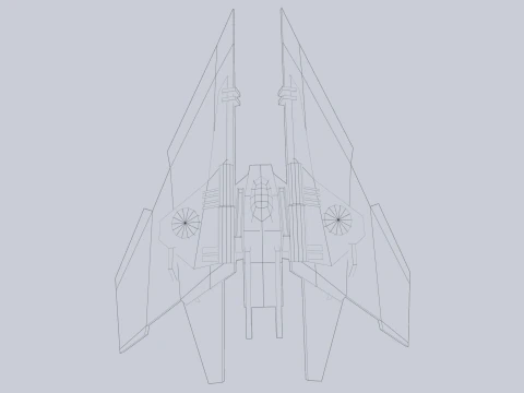 Low poly spacecraft 3D Model