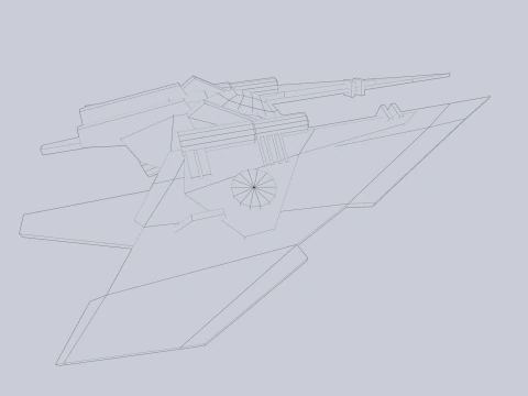 Low poly spacecraft 3D Model