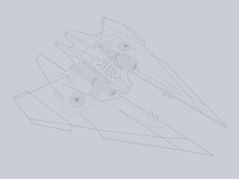Low poly spacecraft Modelo 3D