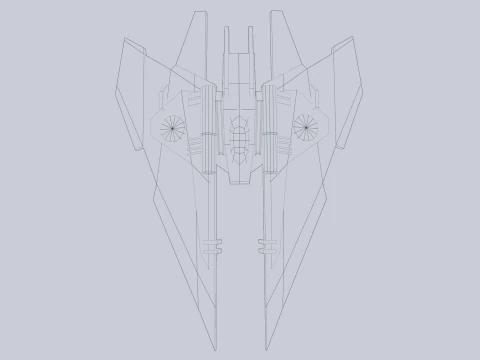 Low poly spacecraft 3D Model