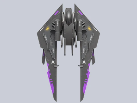 Low poly spacecraft 3D Model