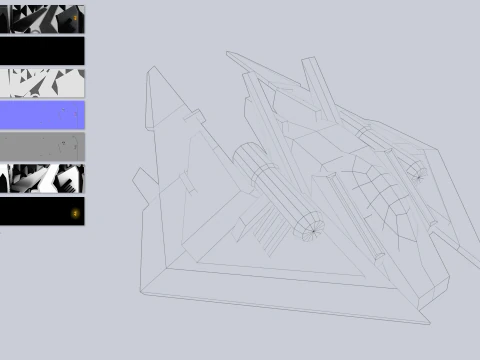 Low poly spacecraft 3D Model