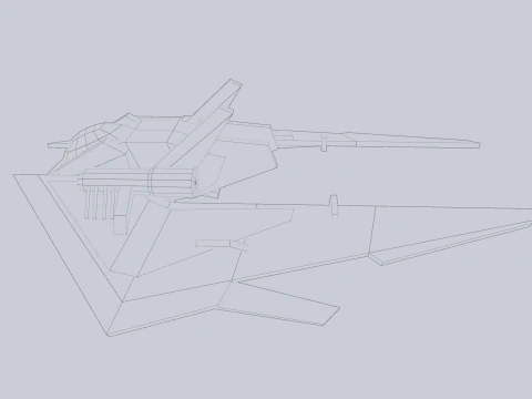 Low poly spacecraft 3D Model