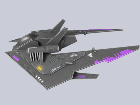 Low poly spacecraft 3D Model