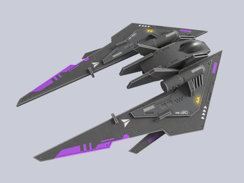 Low poly spacecraft 3D Model