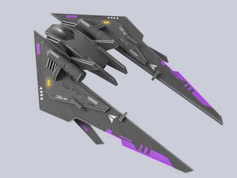 Low poly spacecraft 3D Model