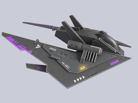 Low poly spacecraft 3D Model