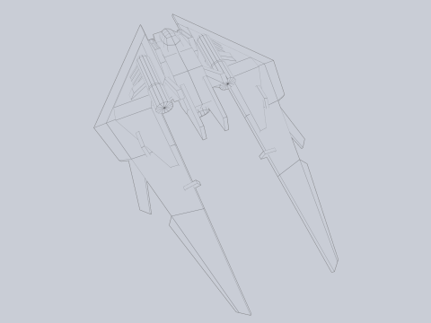 Low poly spacecraft 3D 模型