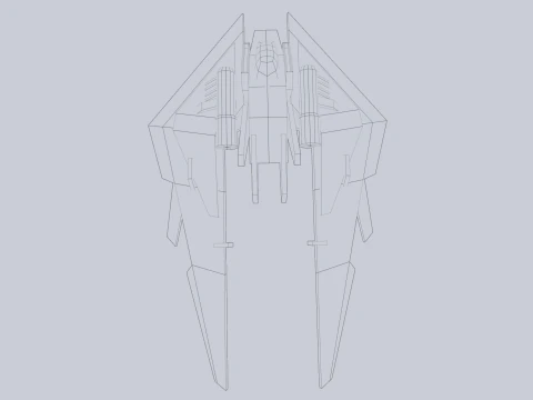 Low poly spacecraft 3D Model