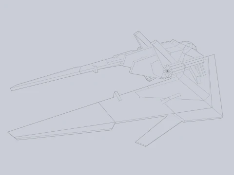 Low poly spacecraft 3D Model