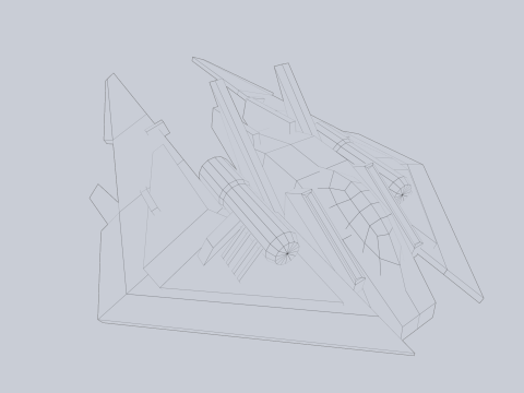 Low poly spacecraft 3D 模型