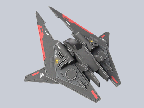 Low poly spacecraft Model 3D