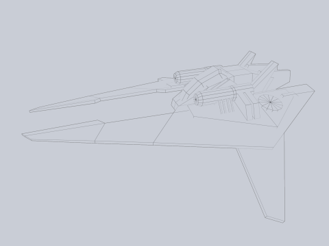 Low poly spacecraft Model 3D