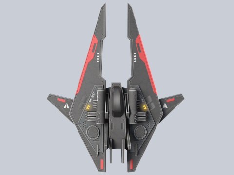 Low poly spacecraft Model 3D