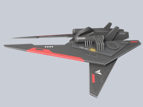 Low poly spacecraft Model 3D