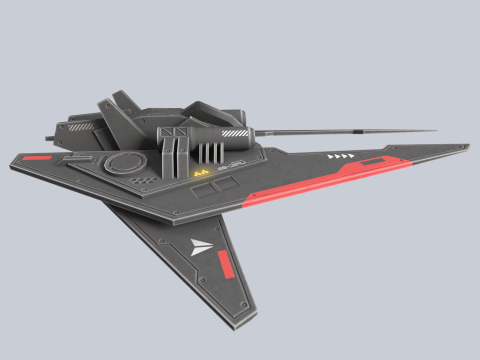 Low poly spacecraft Model 3D